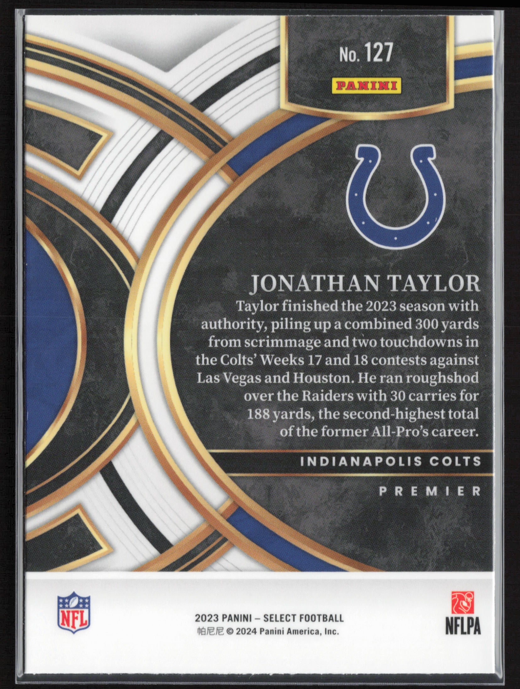 2023 Panini Select #127 Jonathan Taylor