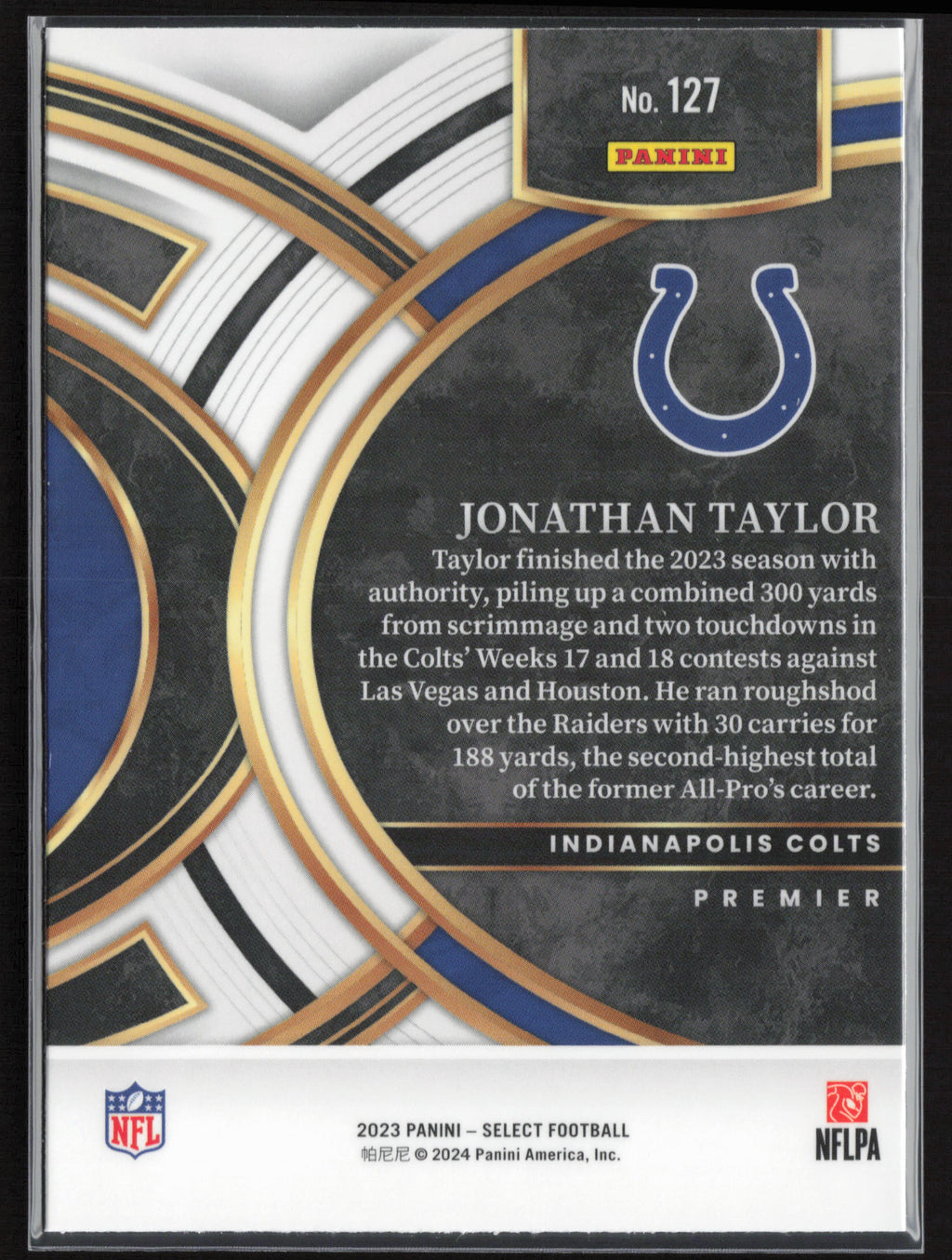 2023 Panini Select #127 Jonathan Taylor