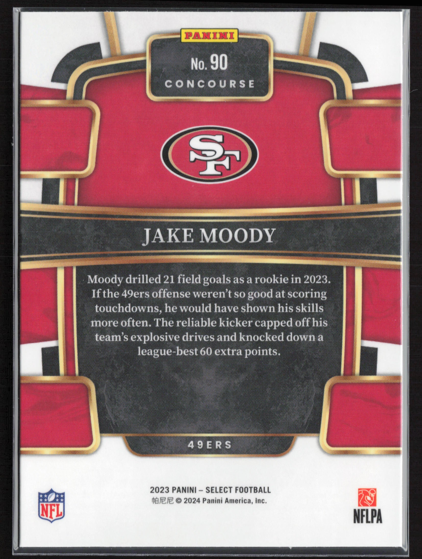 2023 Panini Select #90 Jake Moody