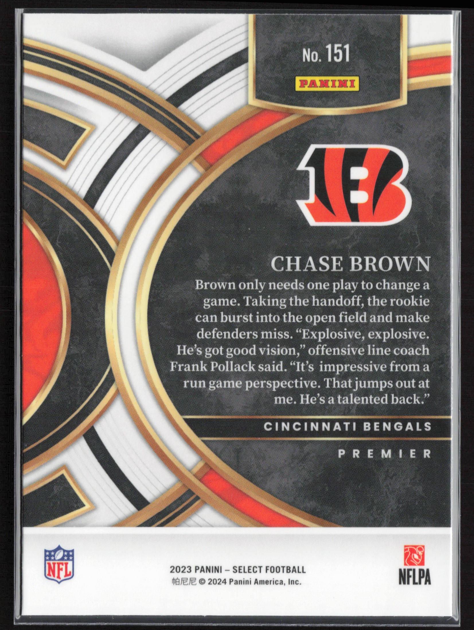 2023 Panini Select #151 Chase Brown