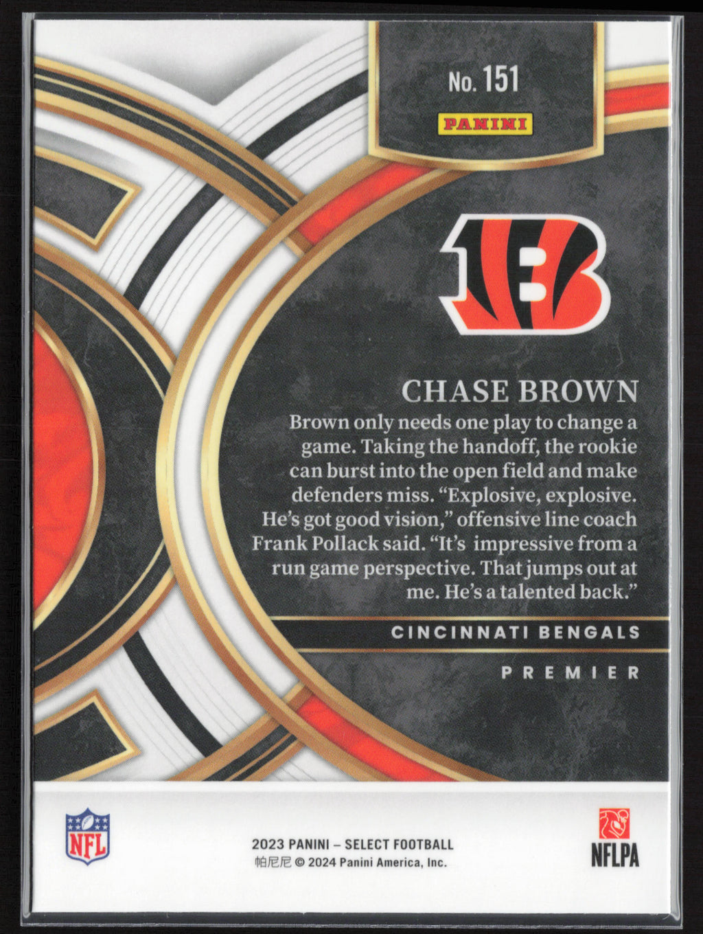 2023 Panini Select #151 Chase Brown