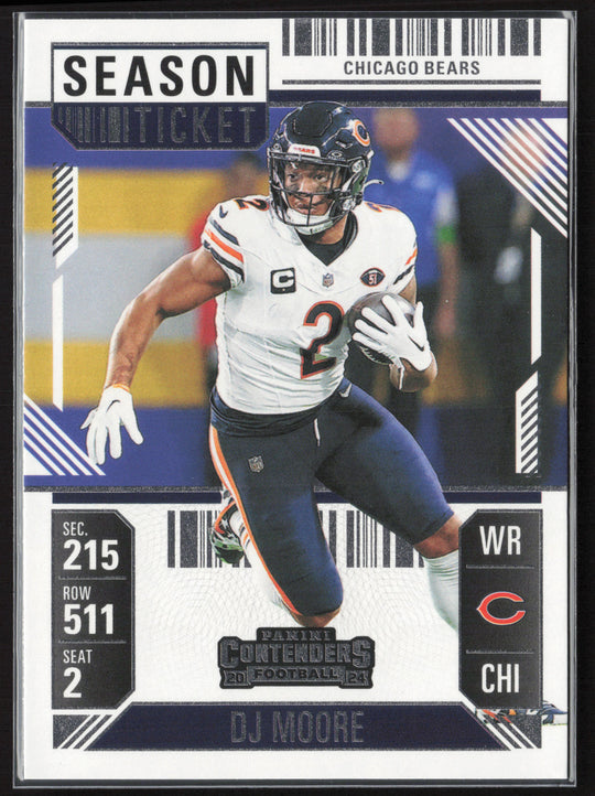 2024 Panini Contenders #18 DJ Moore Season Ticket Retail