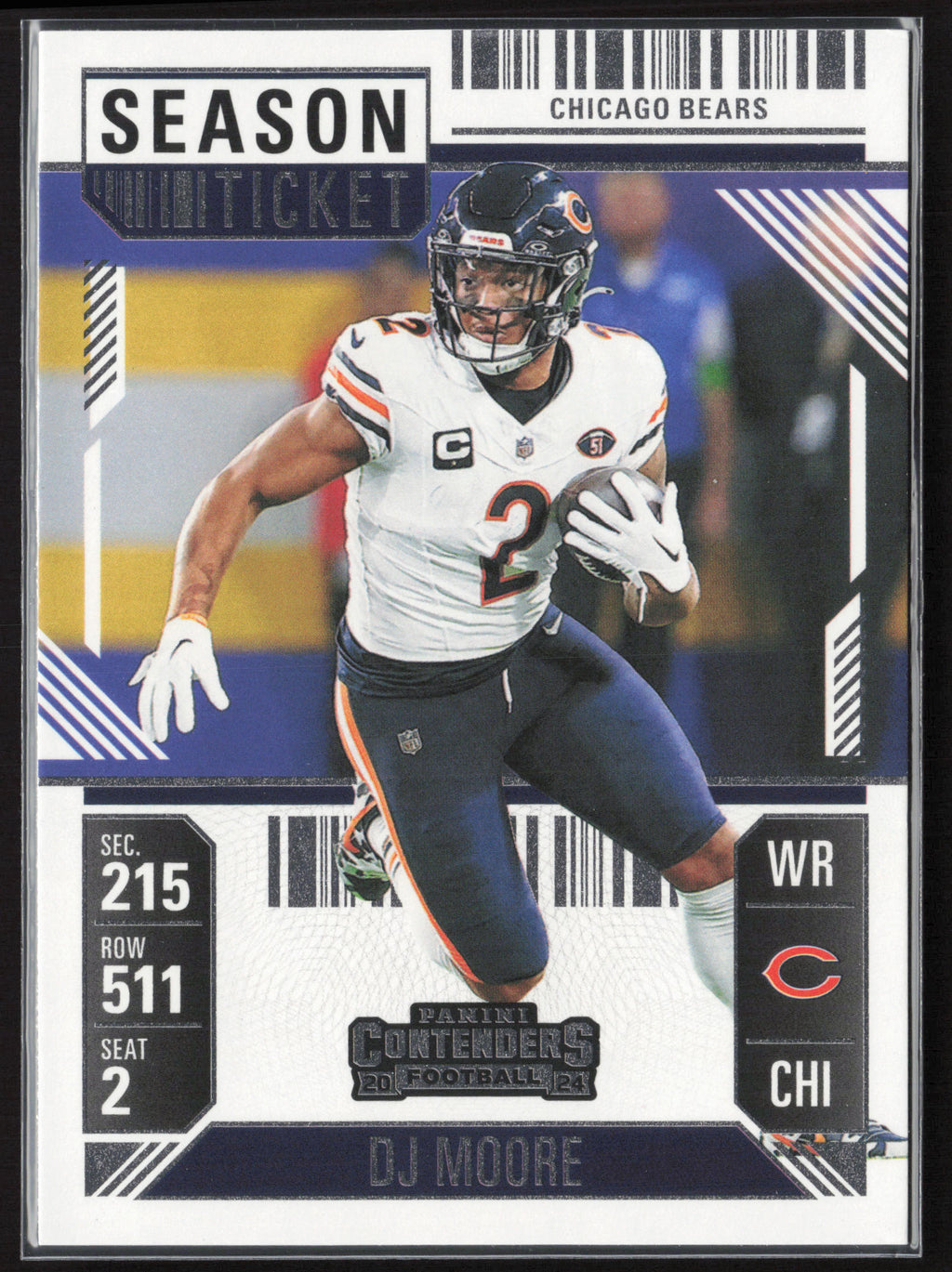 2024 Panini Contenders #18 DJ Moore Season Ticket Retail