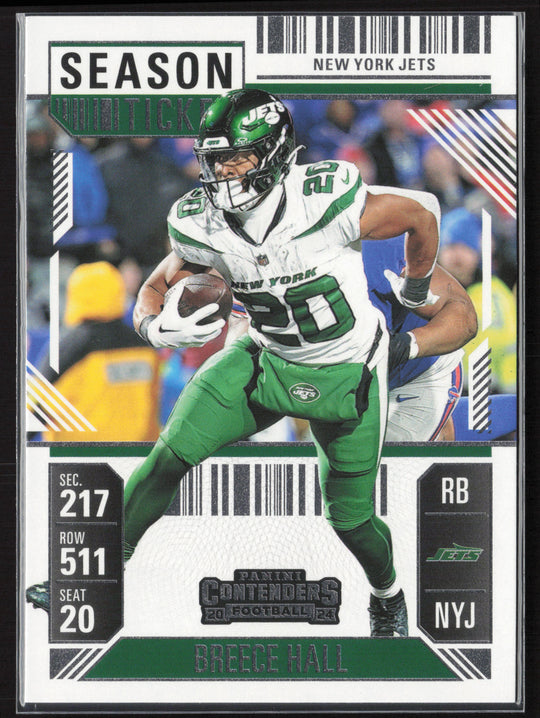 2024 Panini Contenders #76 Breece Hall Season Ticket Retail