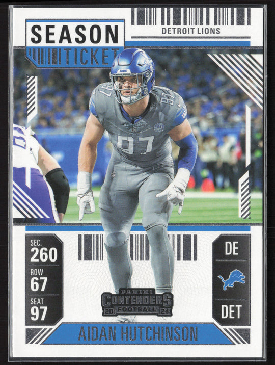 2024 Panini Contenders #34 Aidan Hutchinson Season Ticket Retail
