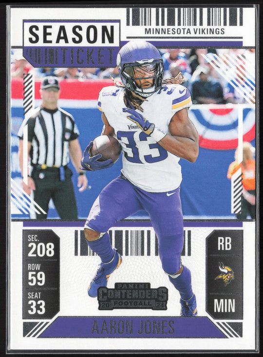 2024 Panini Contenders #64 Aaron Jones Season Ticket Retail
