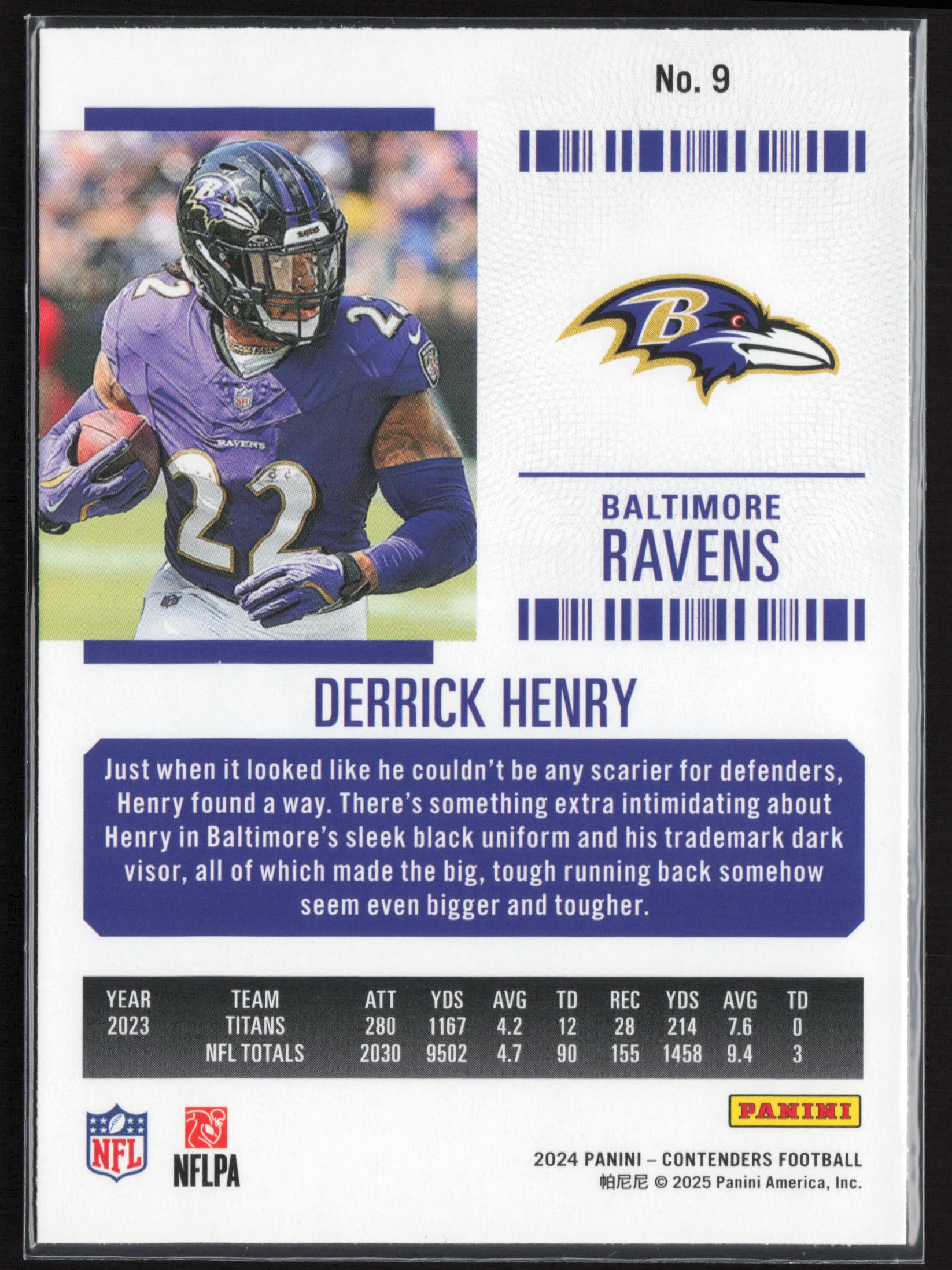 2024 Panini Contenders #9 Derrick Henry Season Ticket Retail