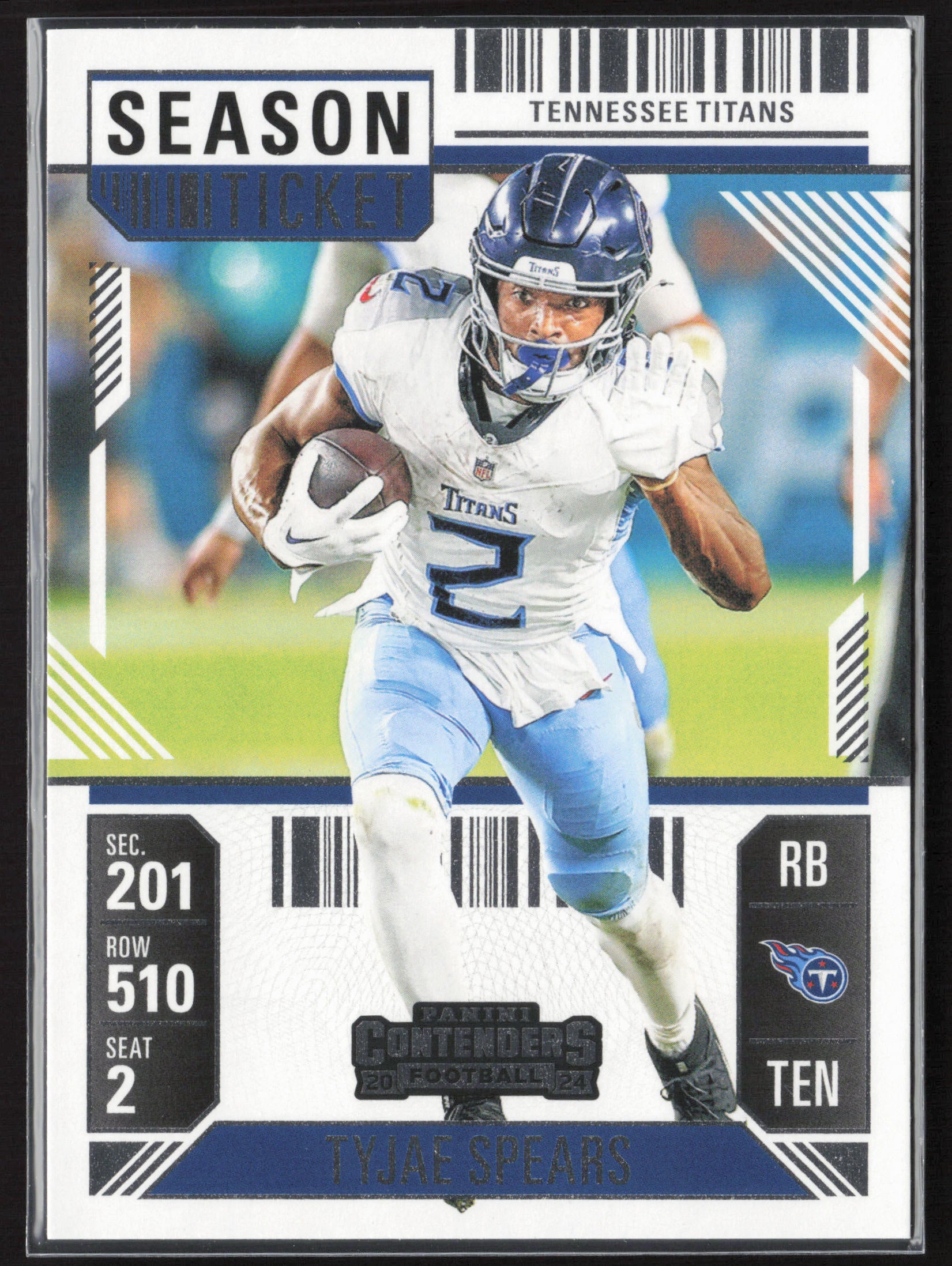 2024 Panini Contenders #96 Tyjae Spears Season Ticket Retail