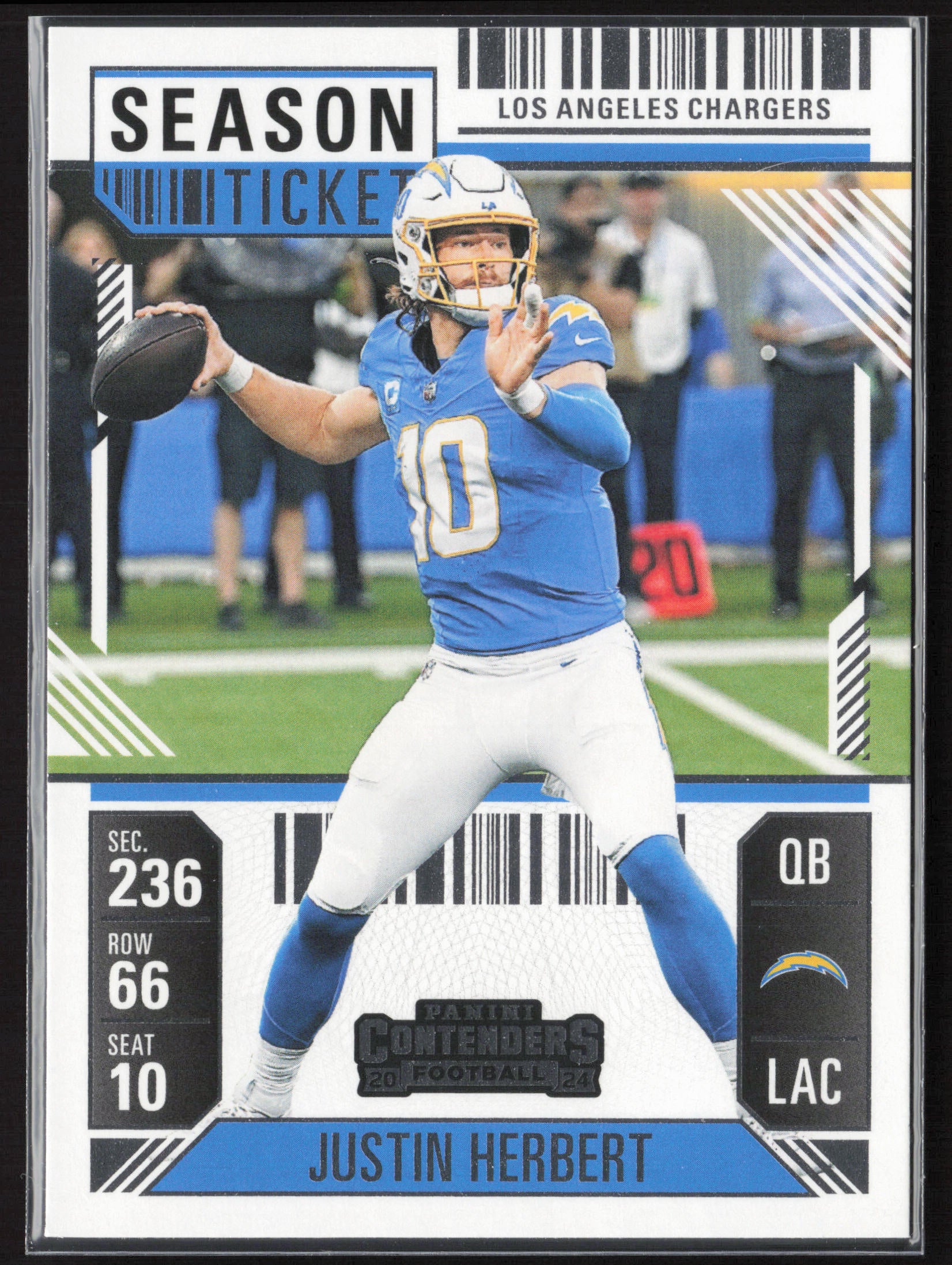 2024 Panini Contenders #55 Justin Herbert Season Ticket Retail