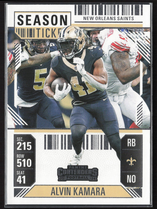 2024 Panini Contenders #71 Alvin Kamara Season Ticket Retail