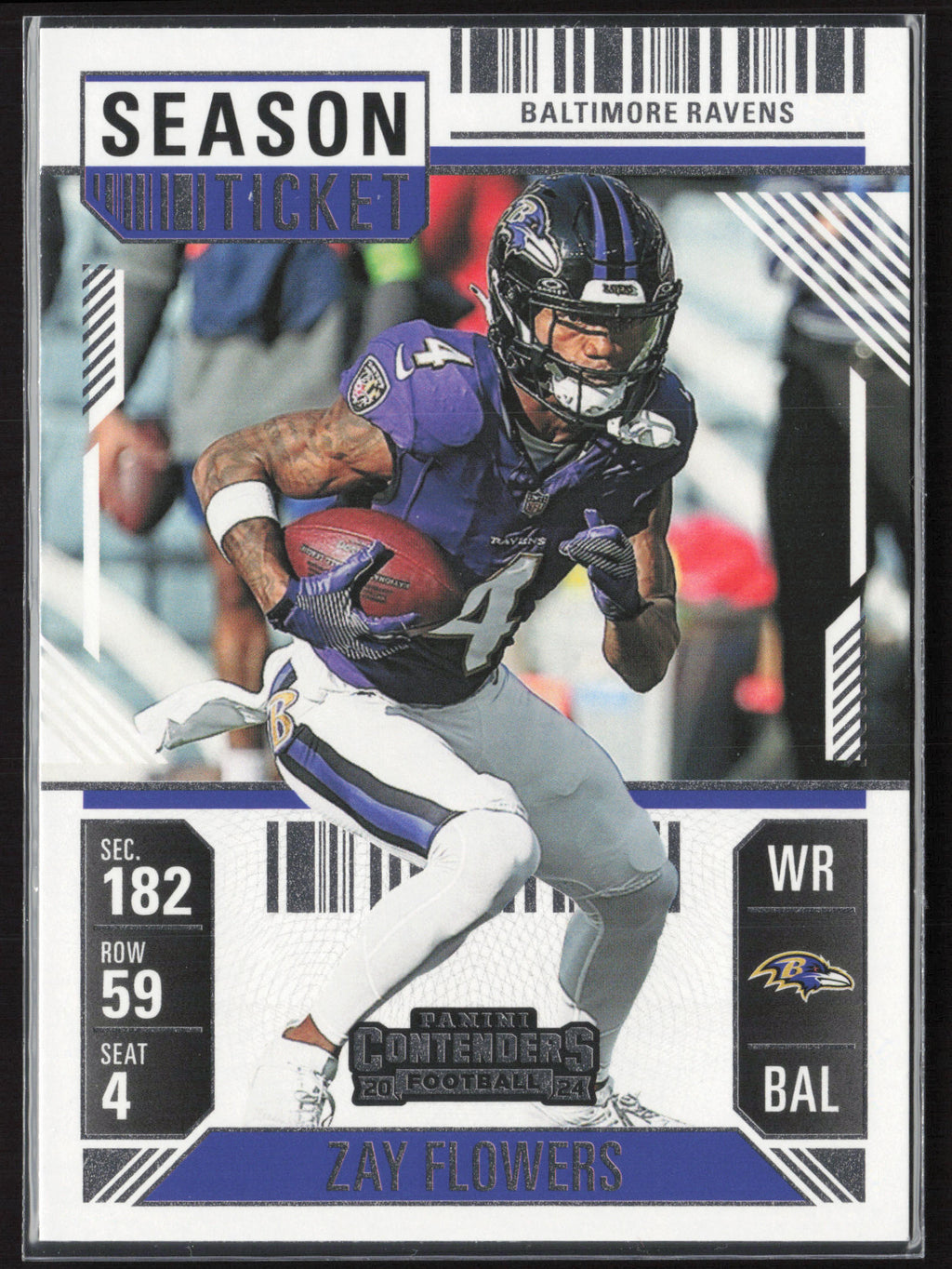 2024 Panini Contenders #8 Zay Flowers Season Ticket Retail