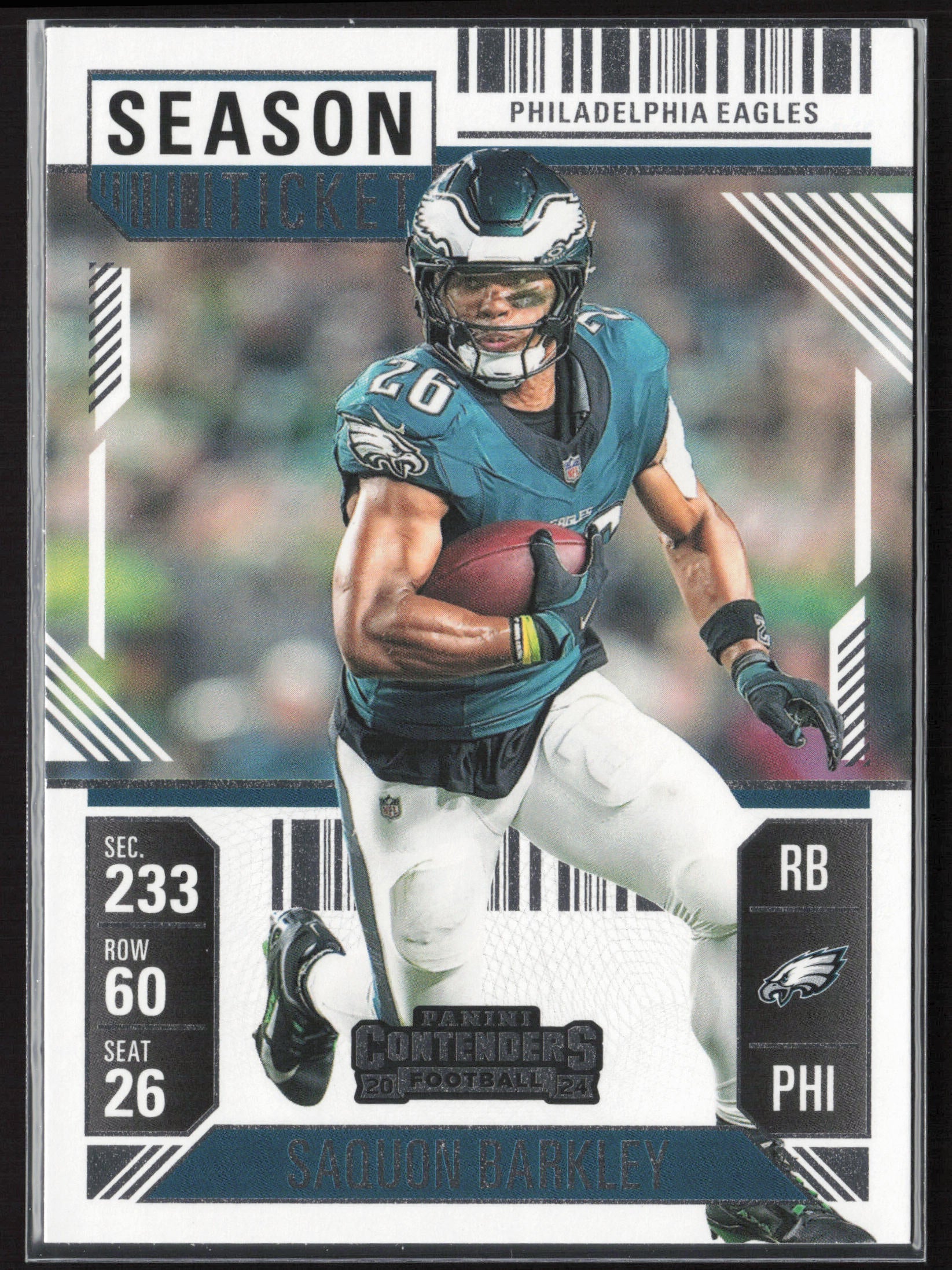 2024 Panini Contenders #80 Saquon Barkley Season Ticket Retail