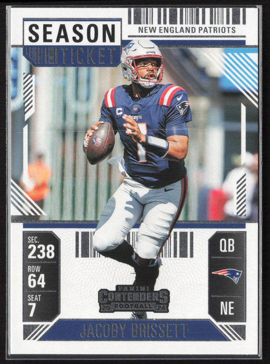 2024 Panini Contenders #67 Jacoby Brissett Season Ticket Retail