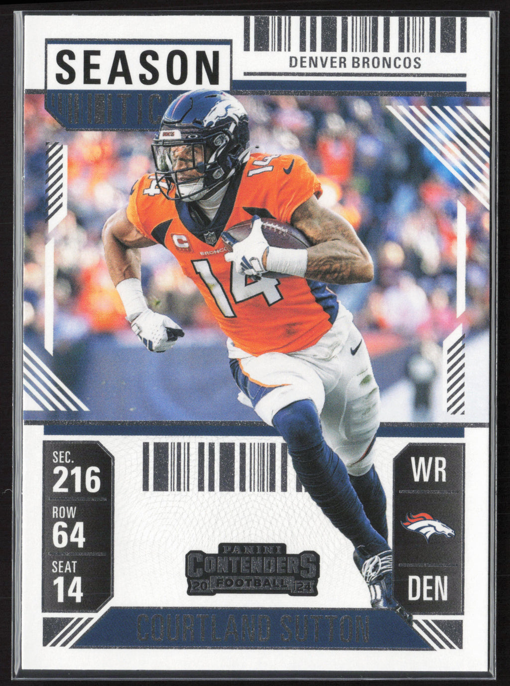 2024 Panini Contenders #28 Courtland Sutton Season Ticket Retail
