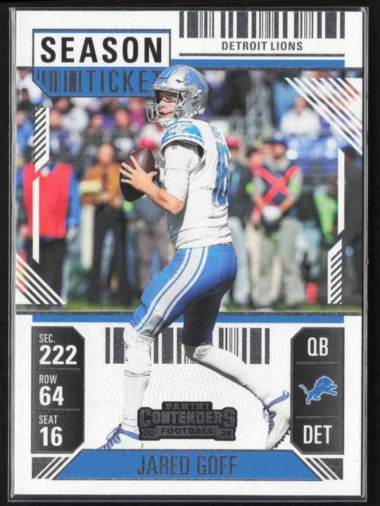 2024 Panini Contenders #31 Jared Goff Season Ticket Retail