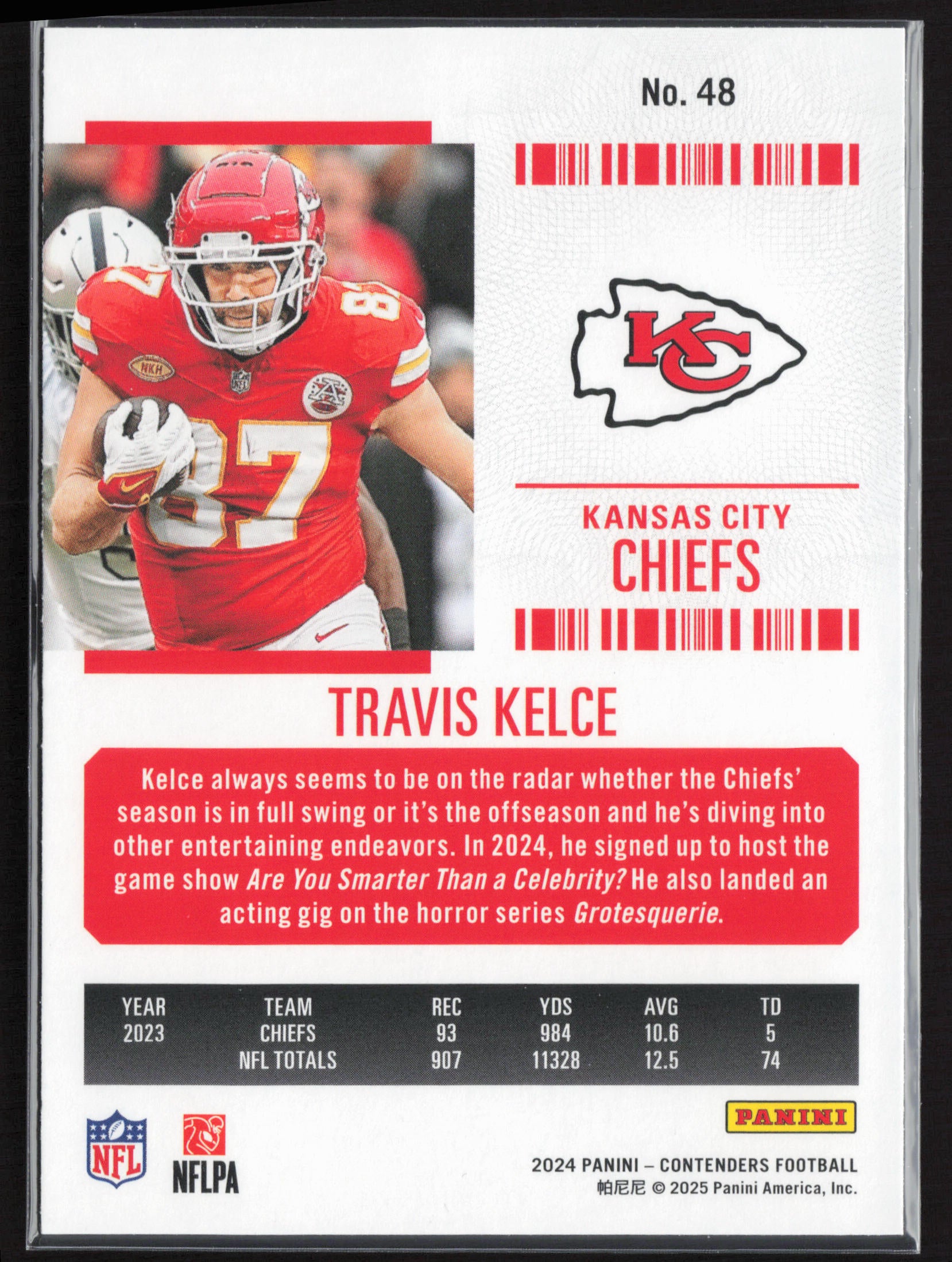 2024 Panini Contenders #48 Travis Kelce Season Ticket Retail