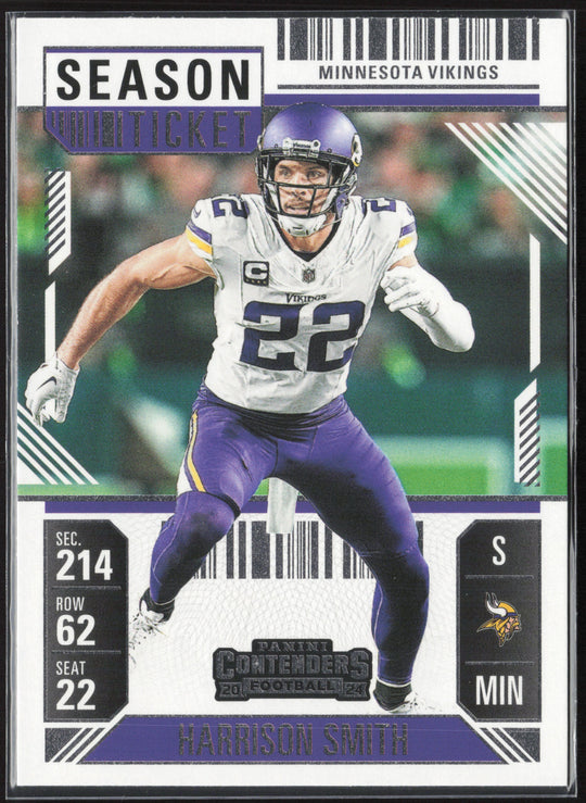 2024 Panini Contenders #66 Harrison Smith Season Ticket Retail