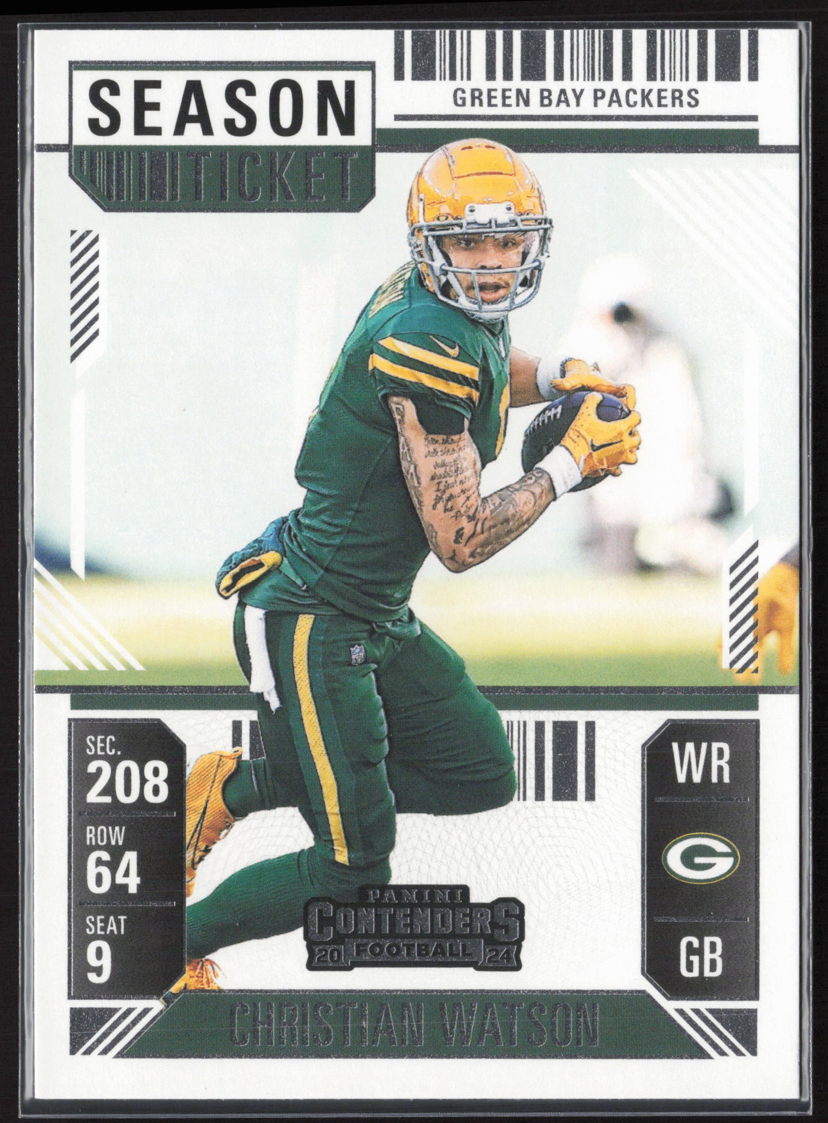 2024 Panini Contenders #36 Christian Watson Season Ticket Retail