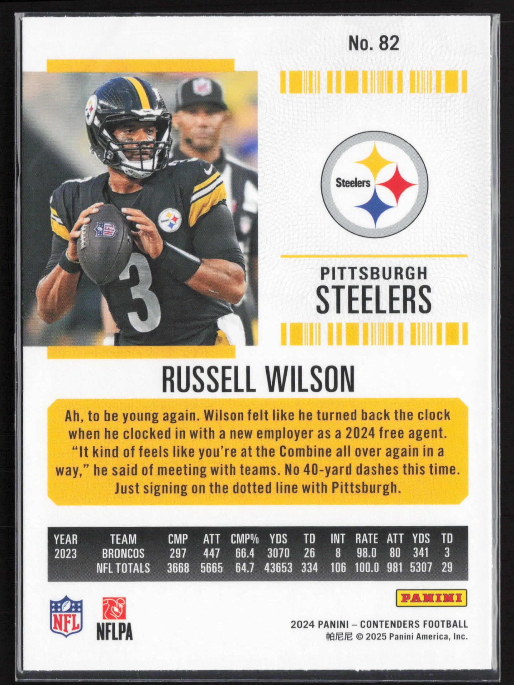 2024 Panini Contenders #82 Russell Wilson Season Ticket Retail