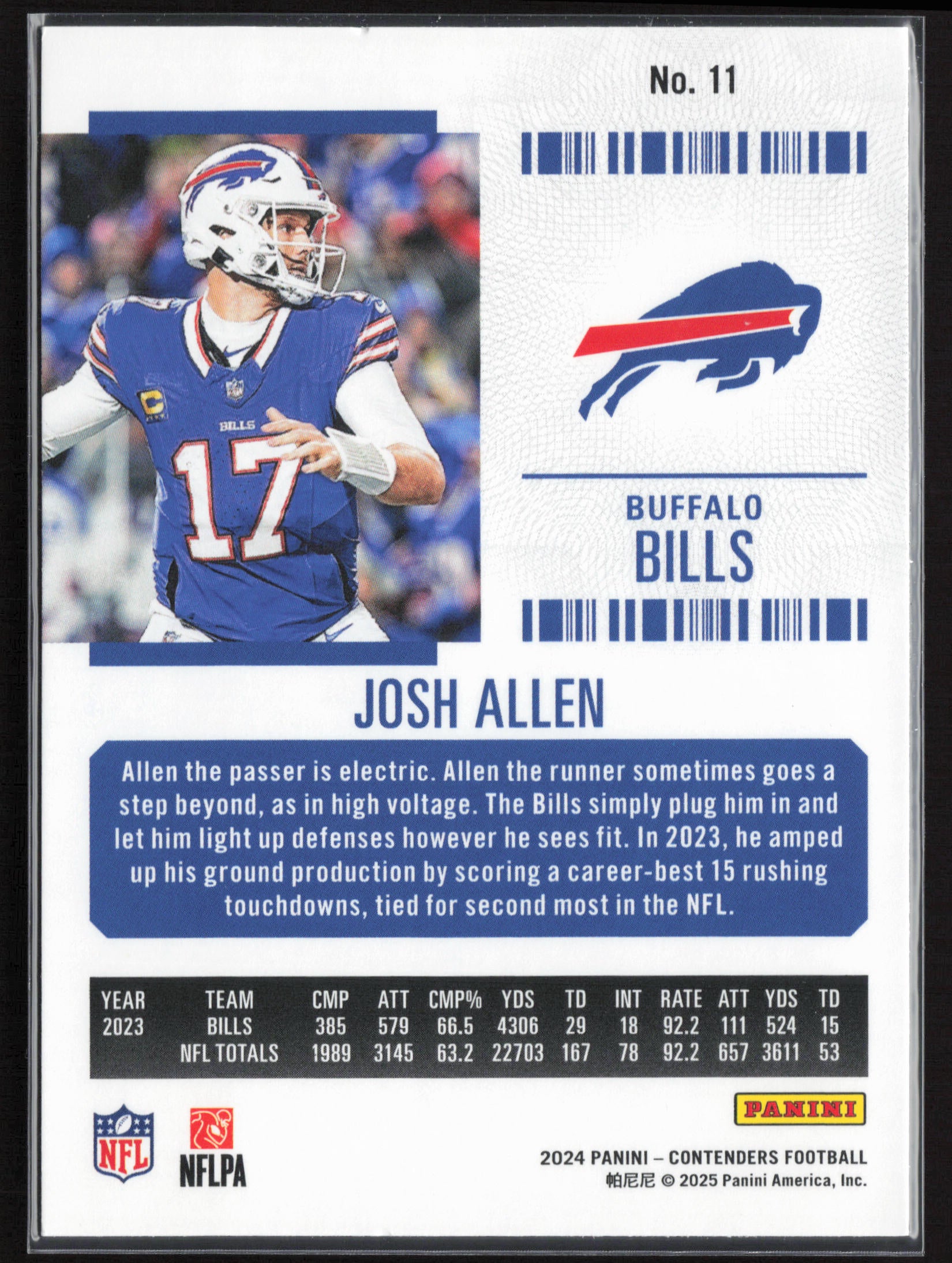 2024 Panini Contenders #11 Josh Allen Season Ticket Retail