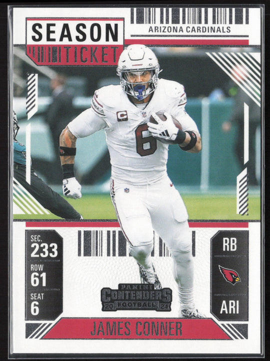 2024 Panini Contenders #2 James Conner Season Ticket Retail