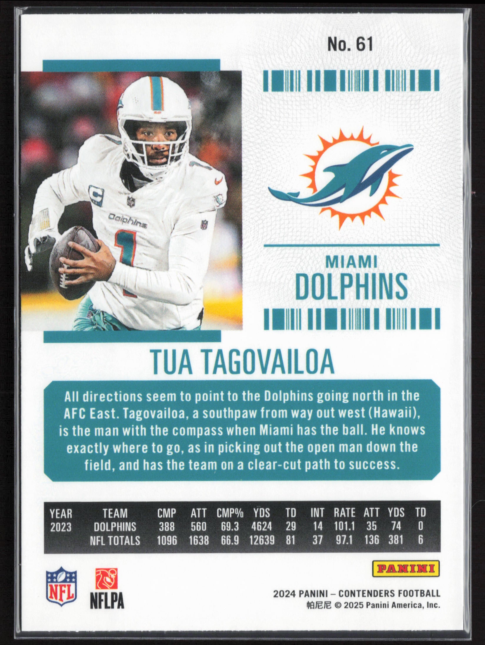 2024 Panini Contenders #61 Tua Tagovailoa Season Ticket Retail