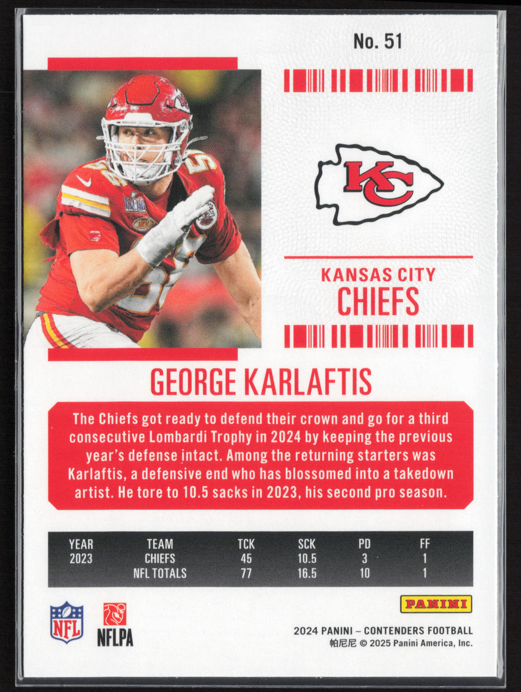 2024 Panini Contenders #51 George Karlaftis Season Ticket Retail