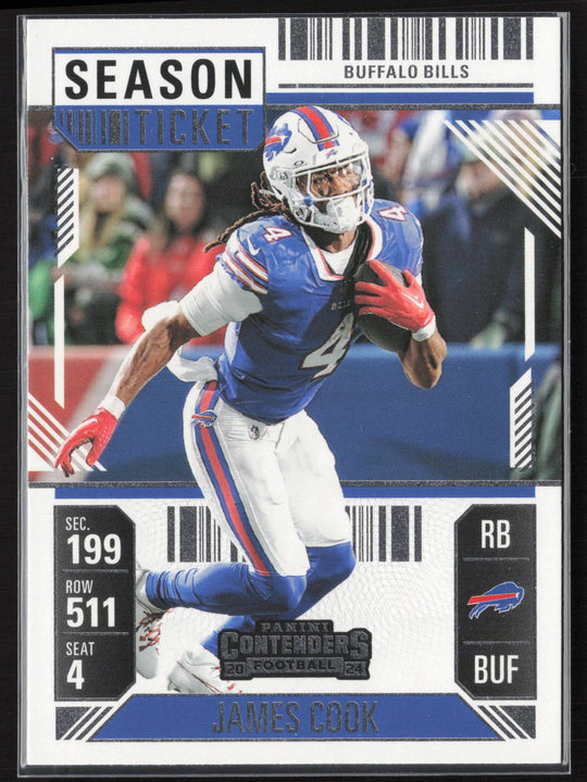 2024 Panini Contenders #10 James Cook Season Ticket Retail