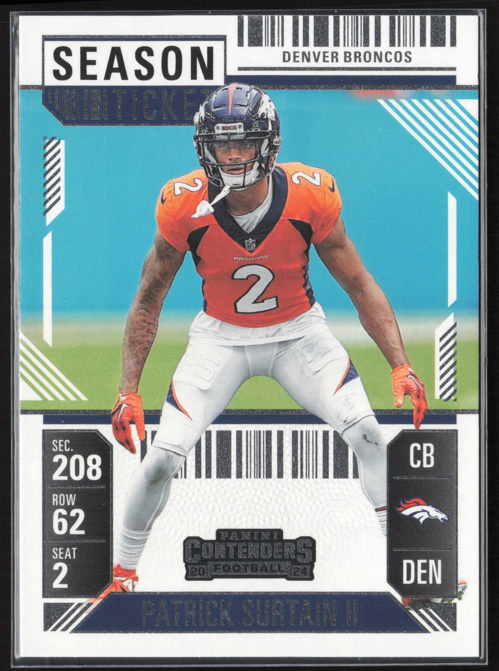 2024 Panini Contenders #30 Patrick Surtain II Season Ticket Retail