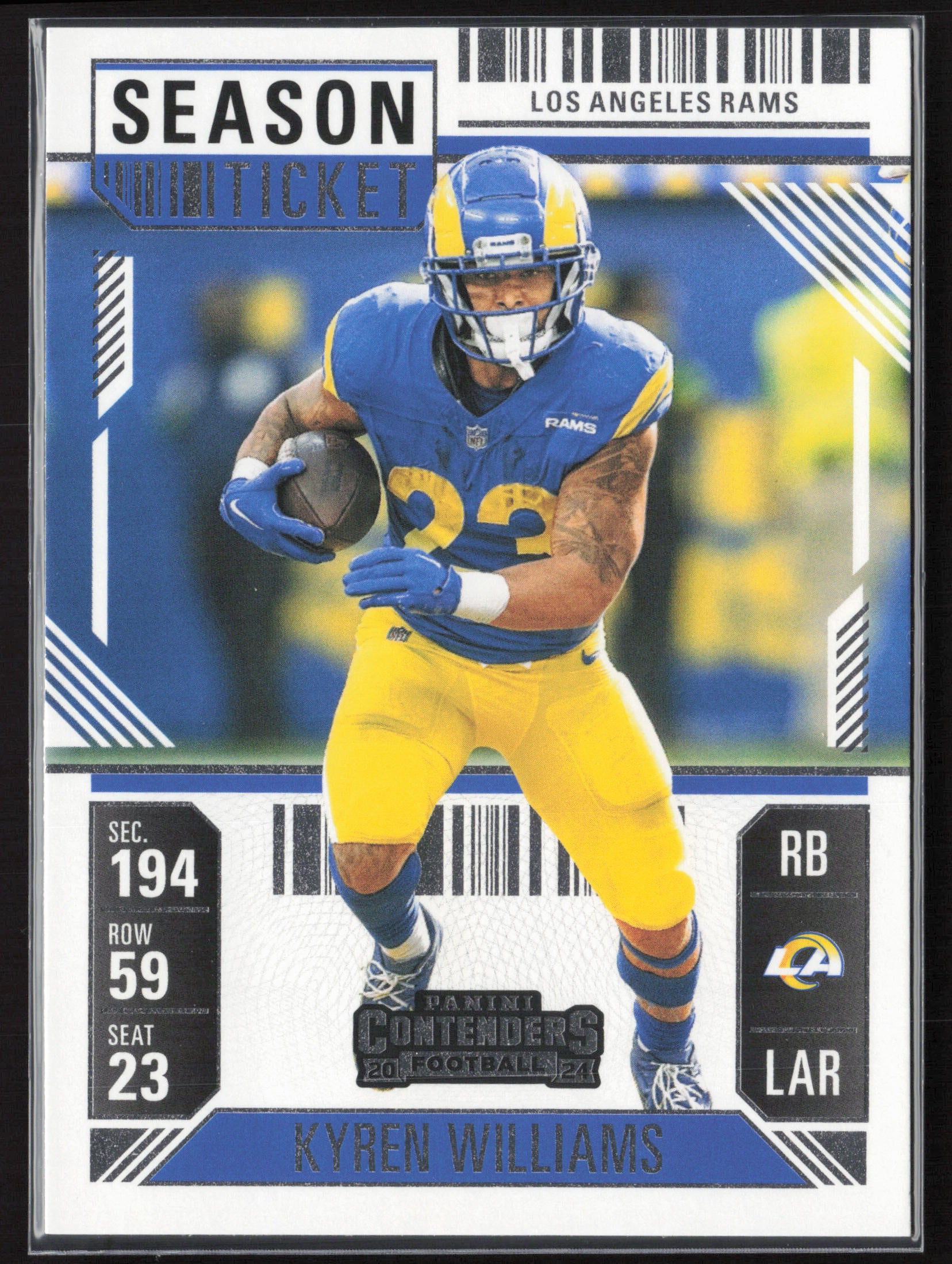 2024 Panini Contenders #60 Kyren Williams Season Ticket Retail