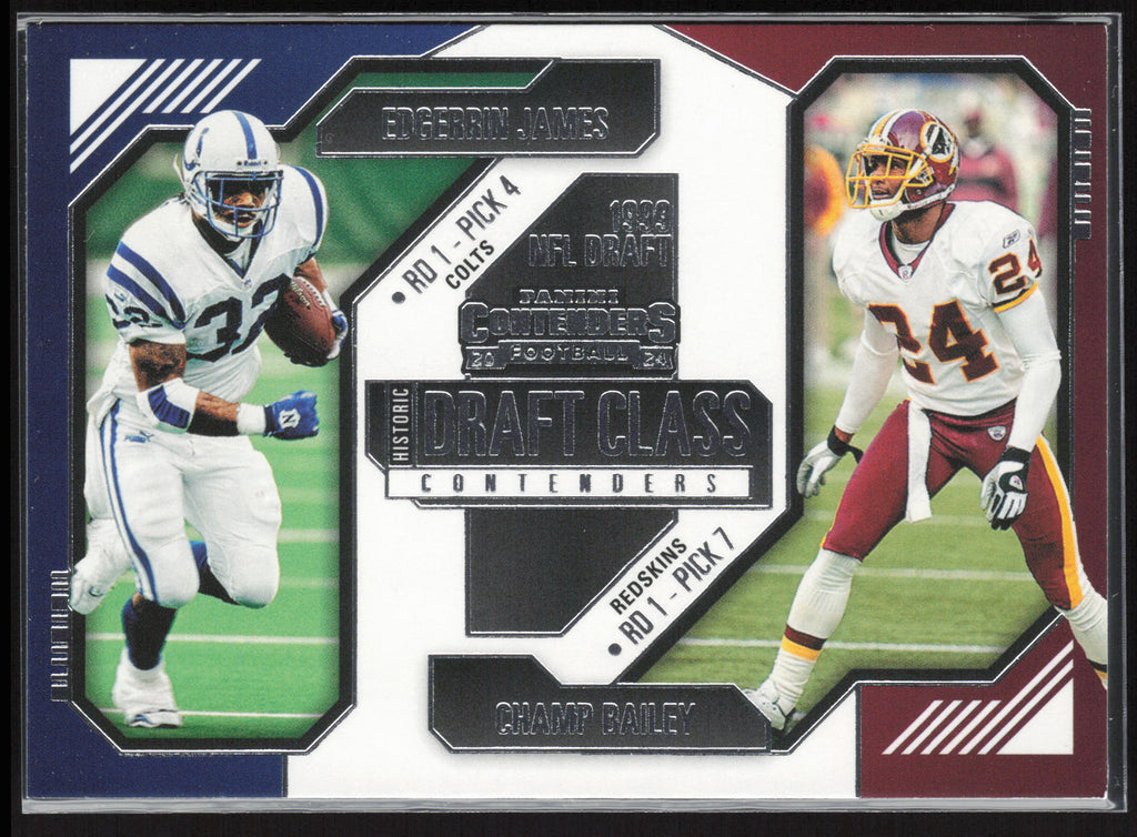 2024 Panini Contenders #18 Champ Bailey / Edgerrin James Historic Draft Class