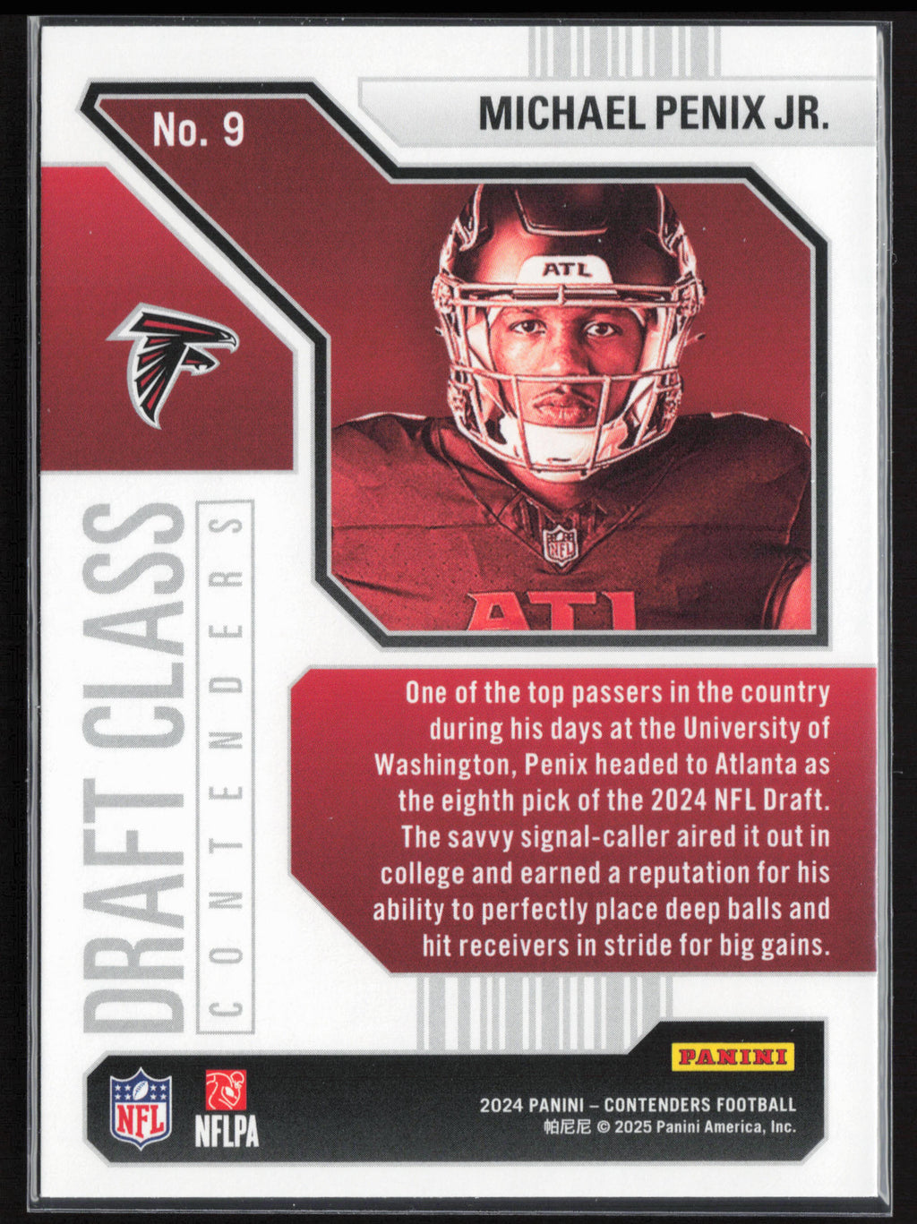 2024 Panini Contenders #9 Michael Penix Jr. Draft Class Contenders