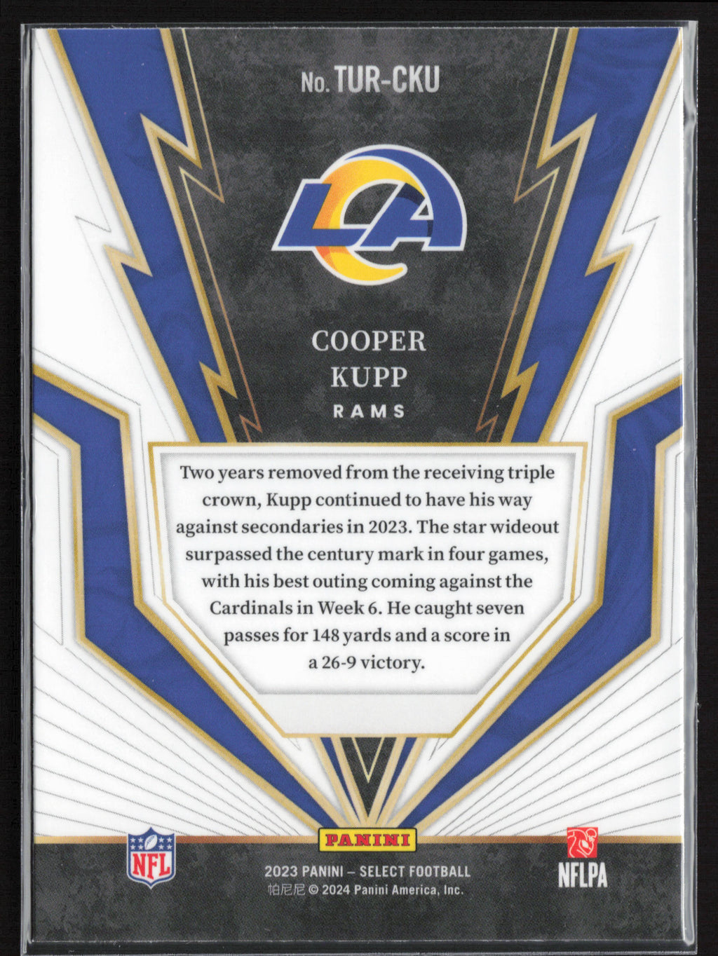 2023 Panini Select #TUR-CKU Cooper Kupp Turbocharged