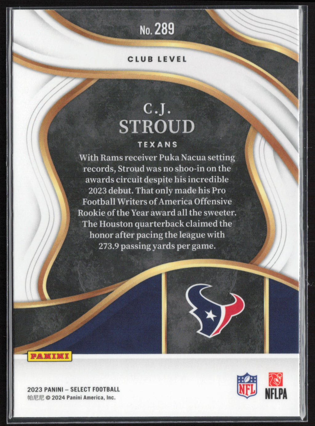 2023 Panini Select #289 C.J. Stroud