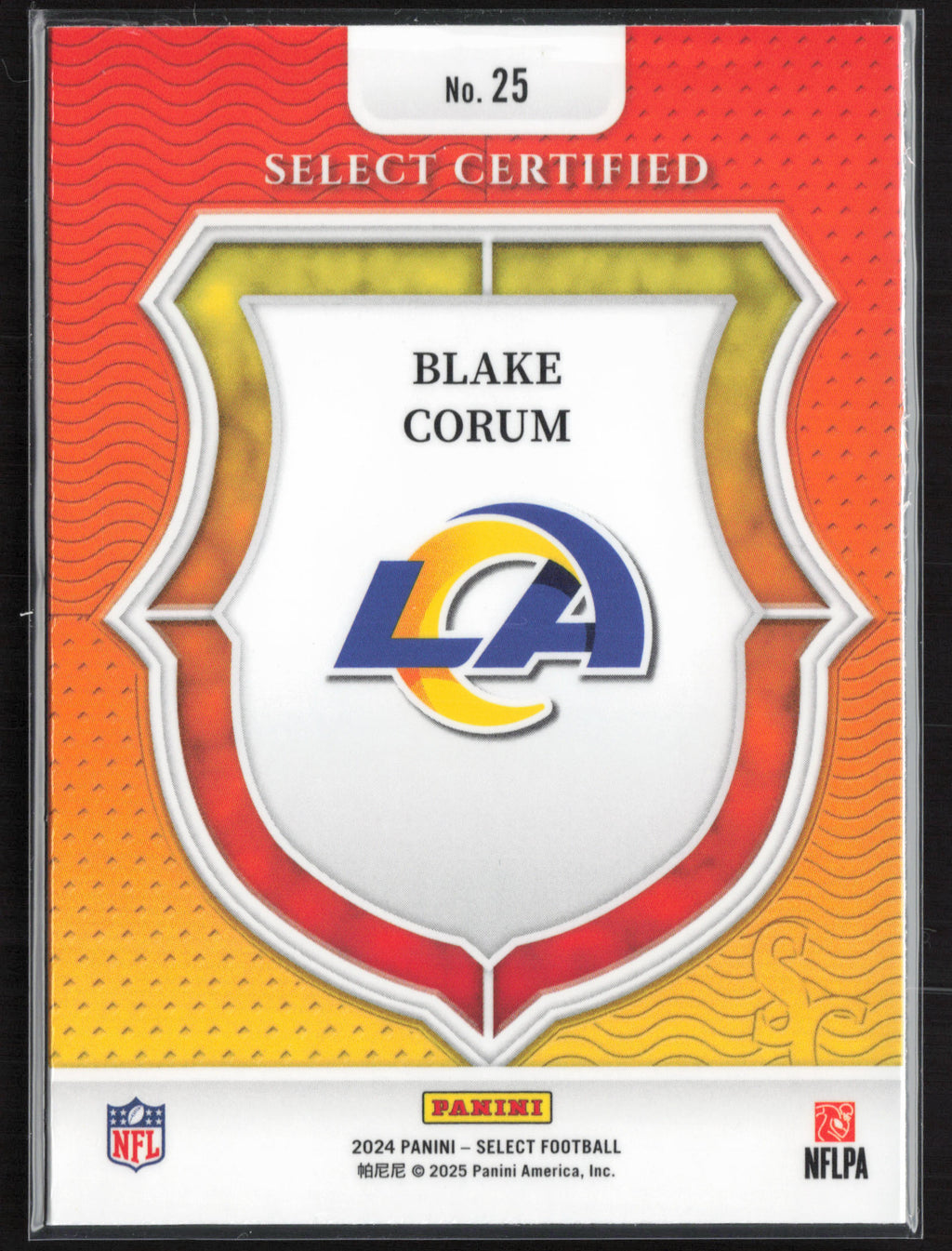 2024 Panini Select #25 Blake Corum Select Certified Rookies