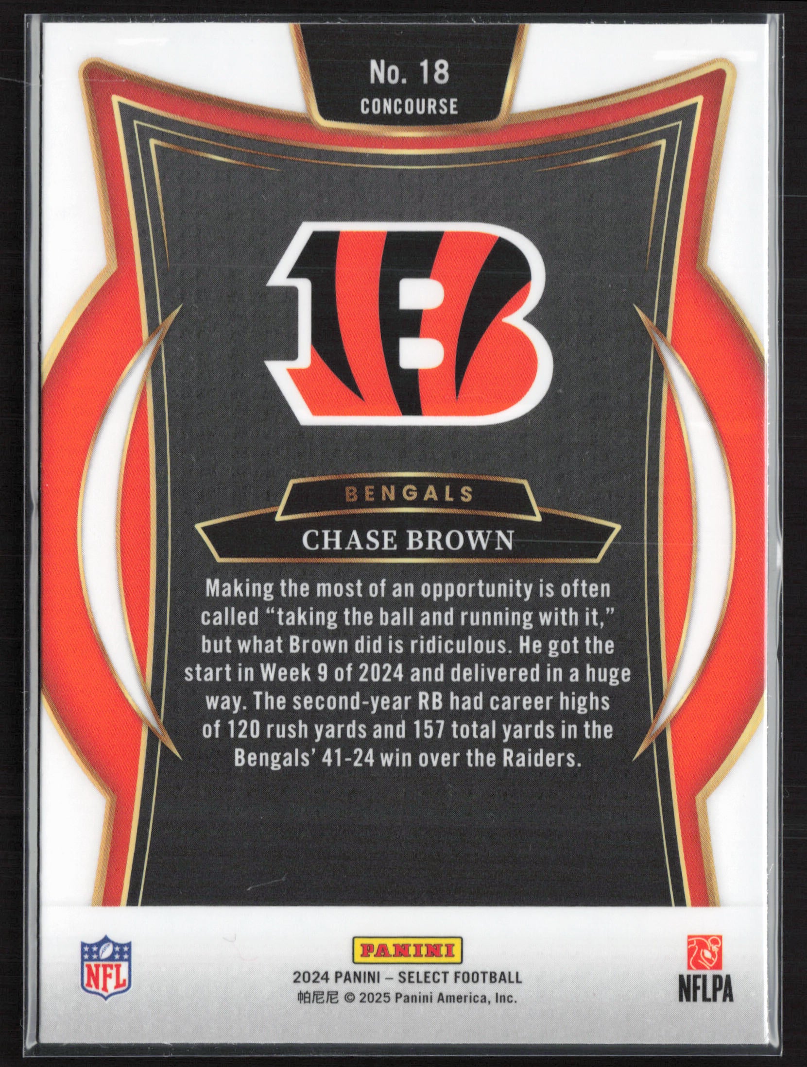 2024 Panini Select #18 Chase Brown