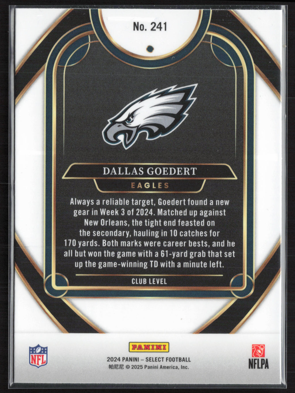 2024 Panini Select #241 Dallas Goedert