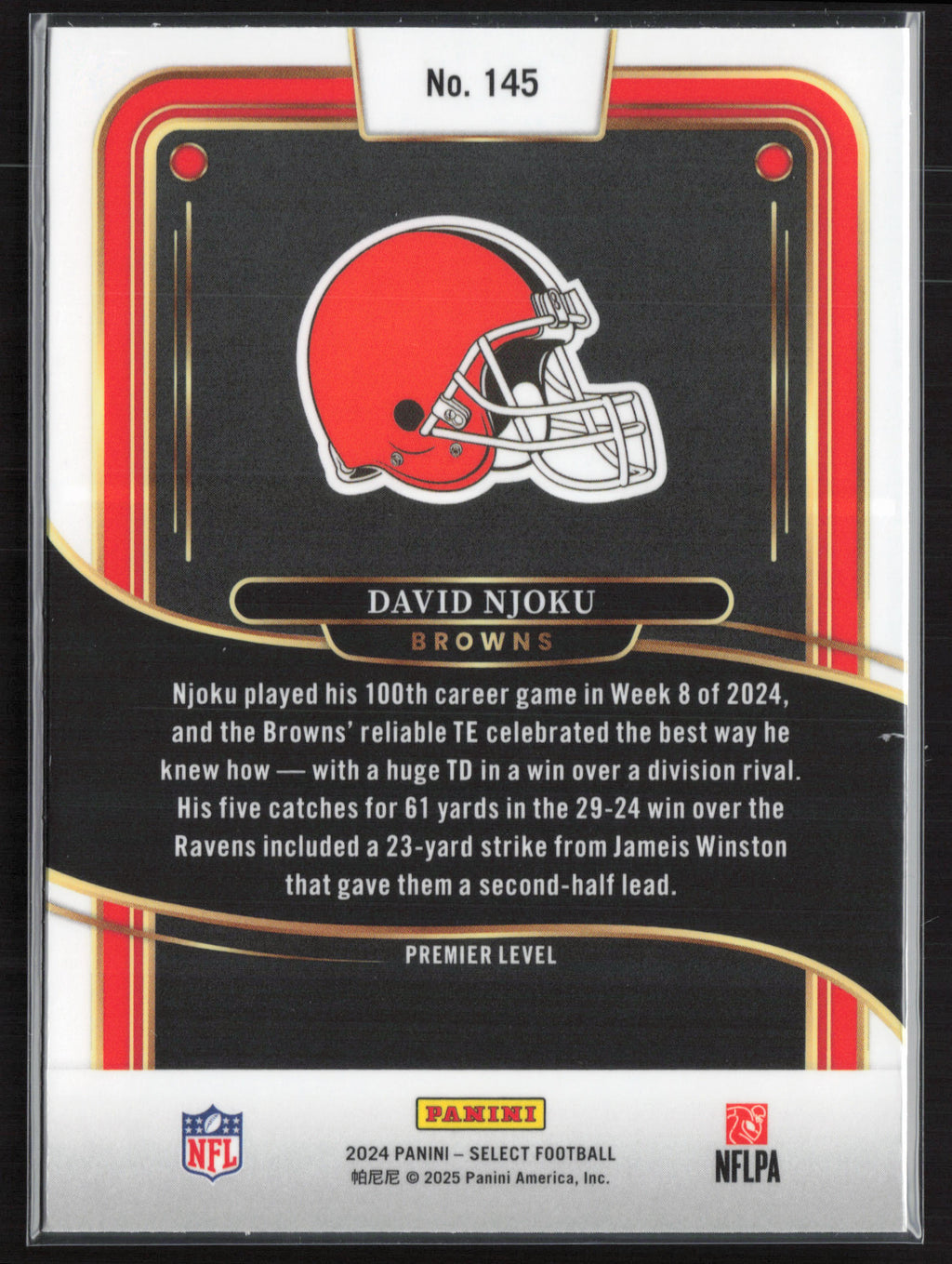2024 Panini Select #145 David Njoku