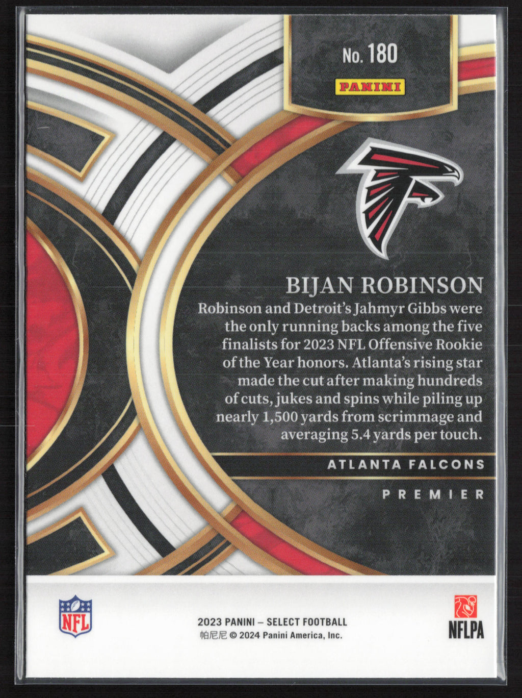 2023 Panini Select #180 Bijan Robinson