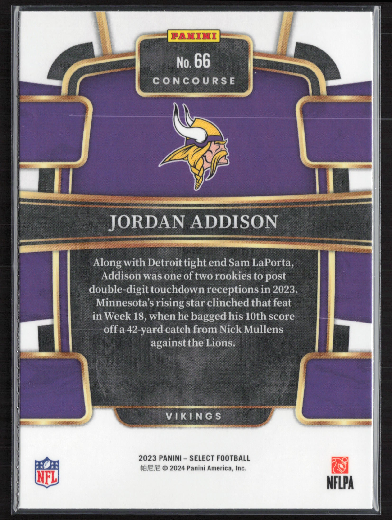 2023 Panini Select #66 Jordan Addison