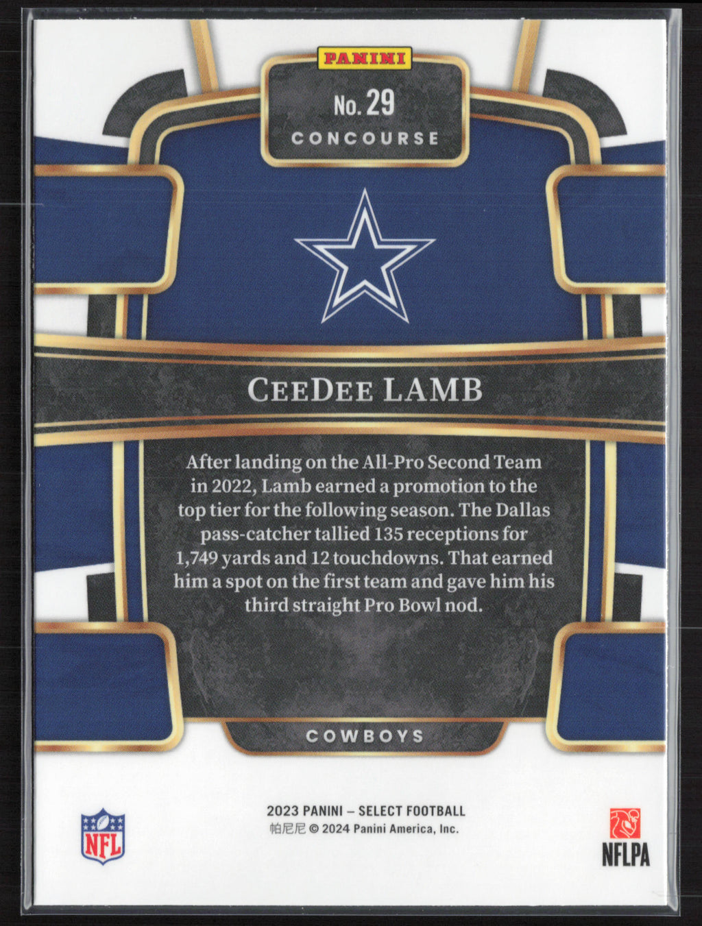 2023 Panini Select #29 CeeDee Lamb