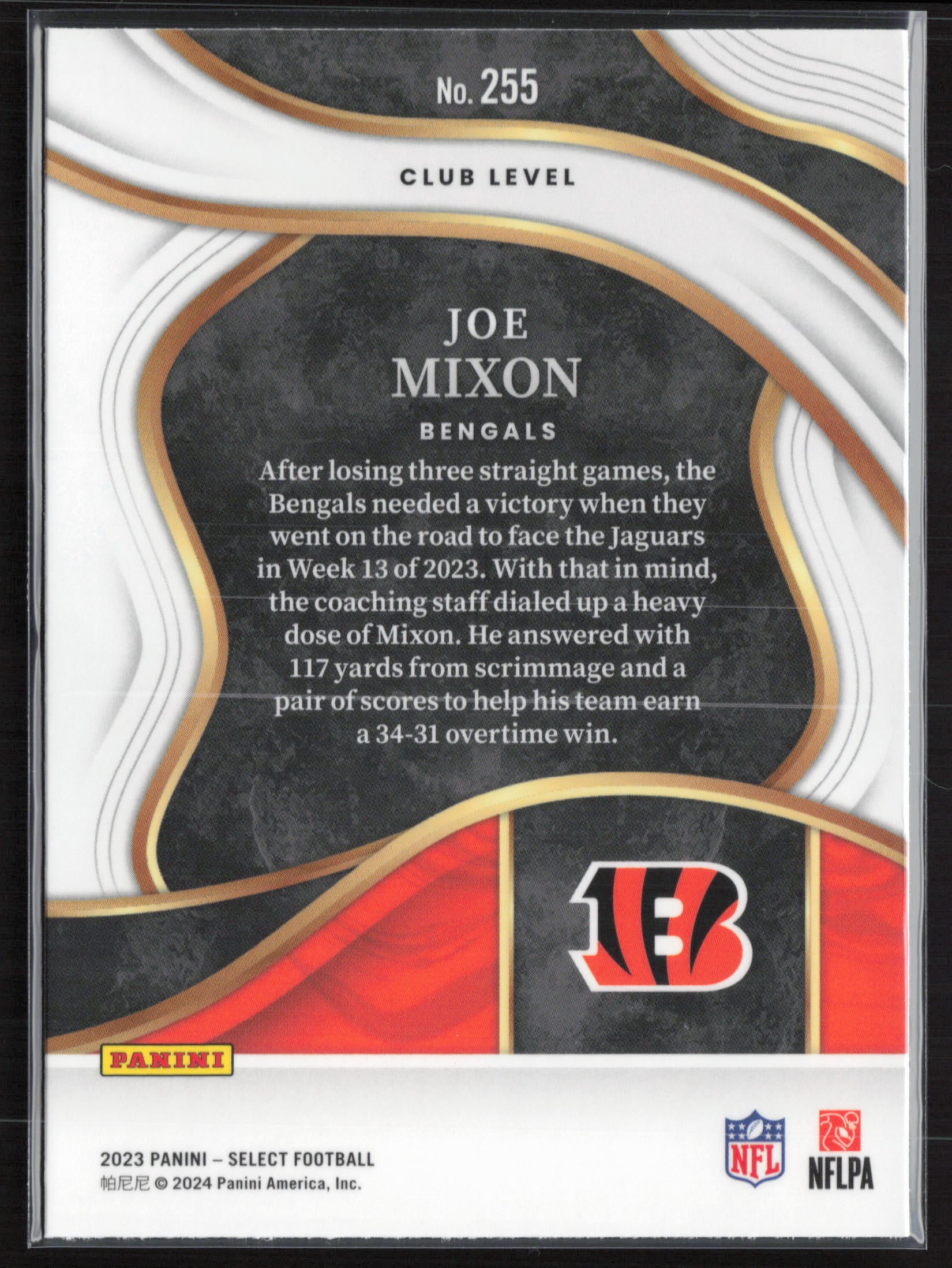 2023 Panini Select #255 Joe Mixon