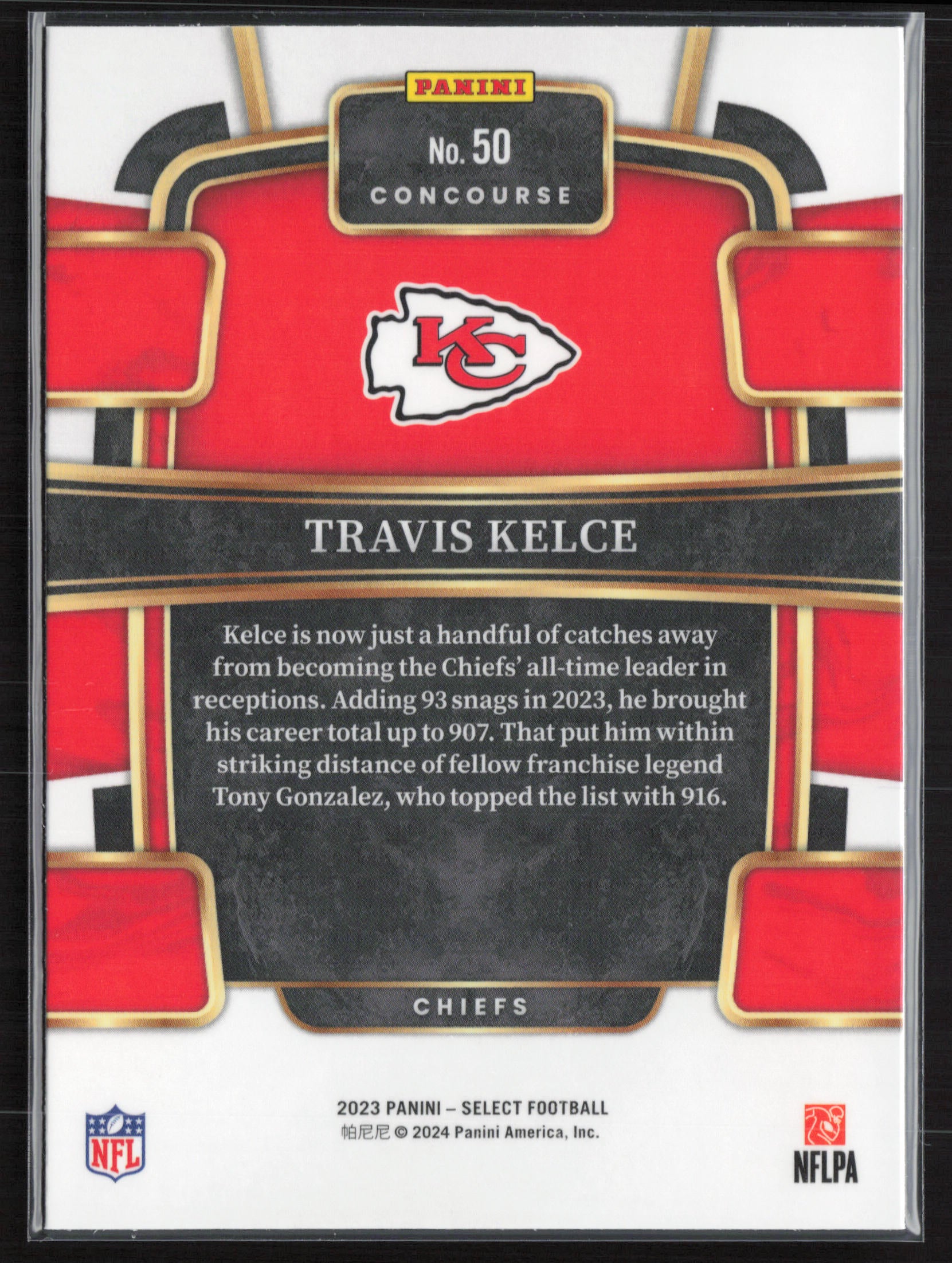 2023 Panini Select #50 Travis Kelce