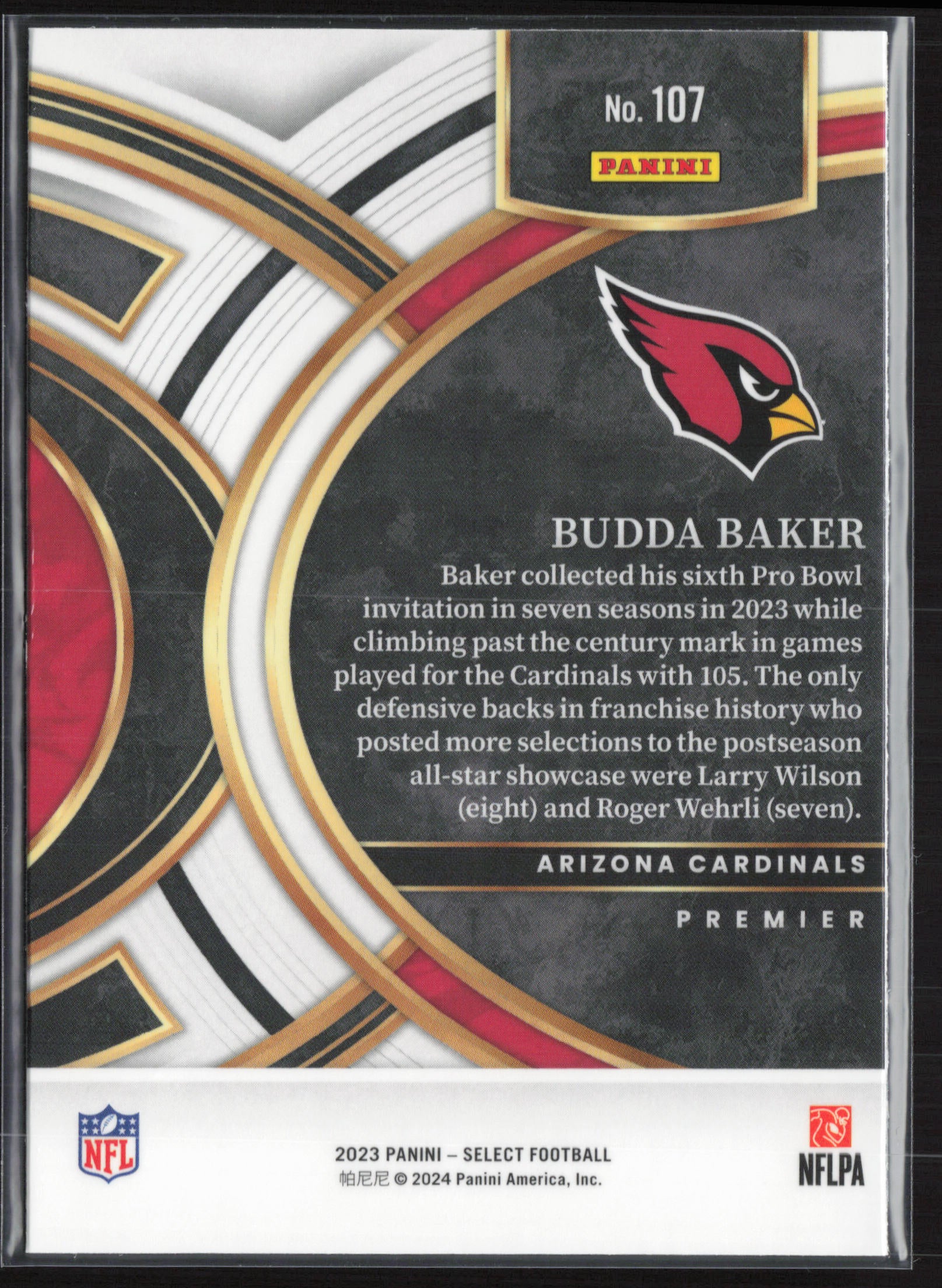 2023 Panini Select #107 Budda Baker