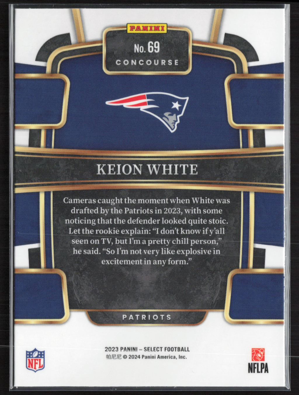 2023 Panini Select #69 Keion White