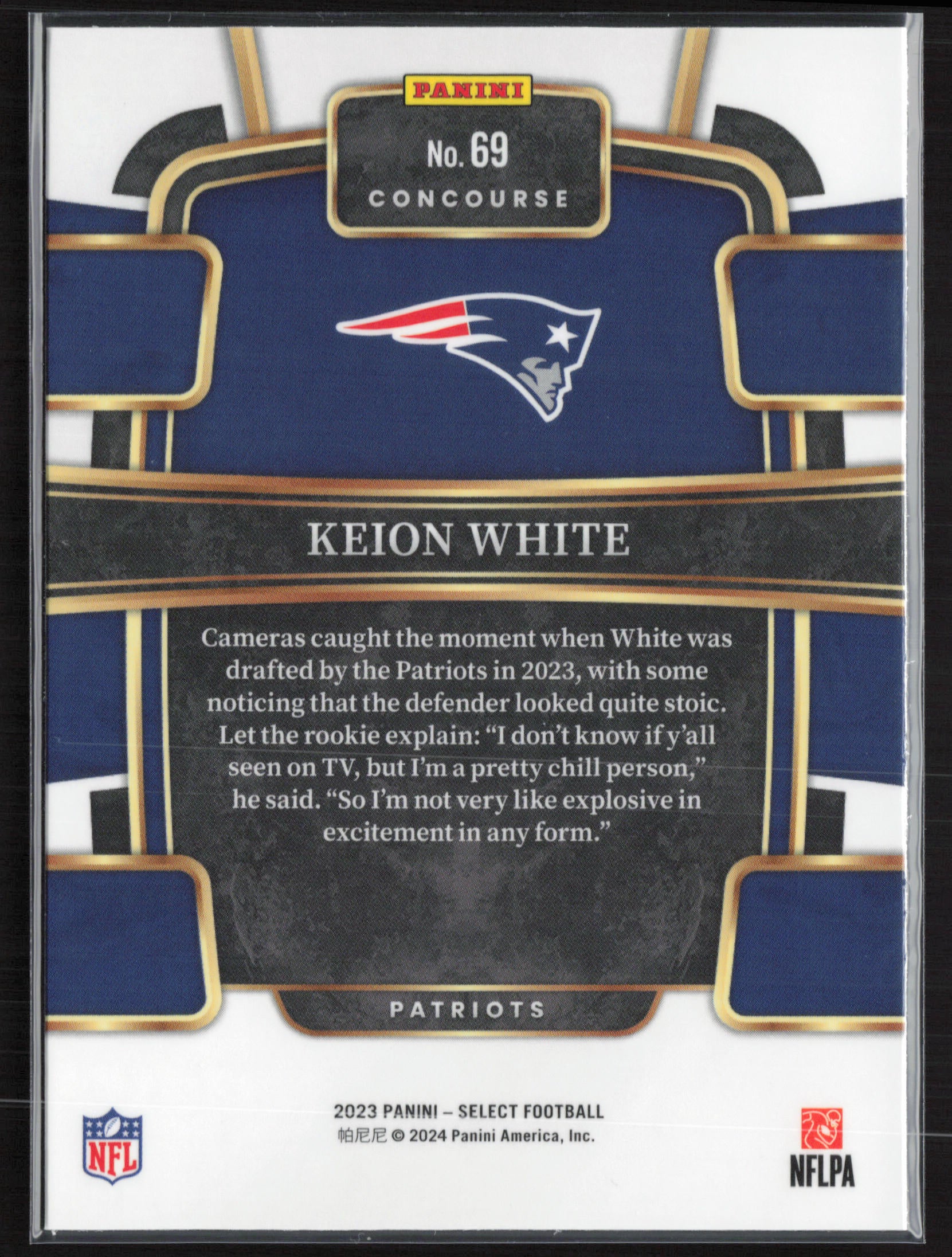 2023 Panini Select #69 Keion White