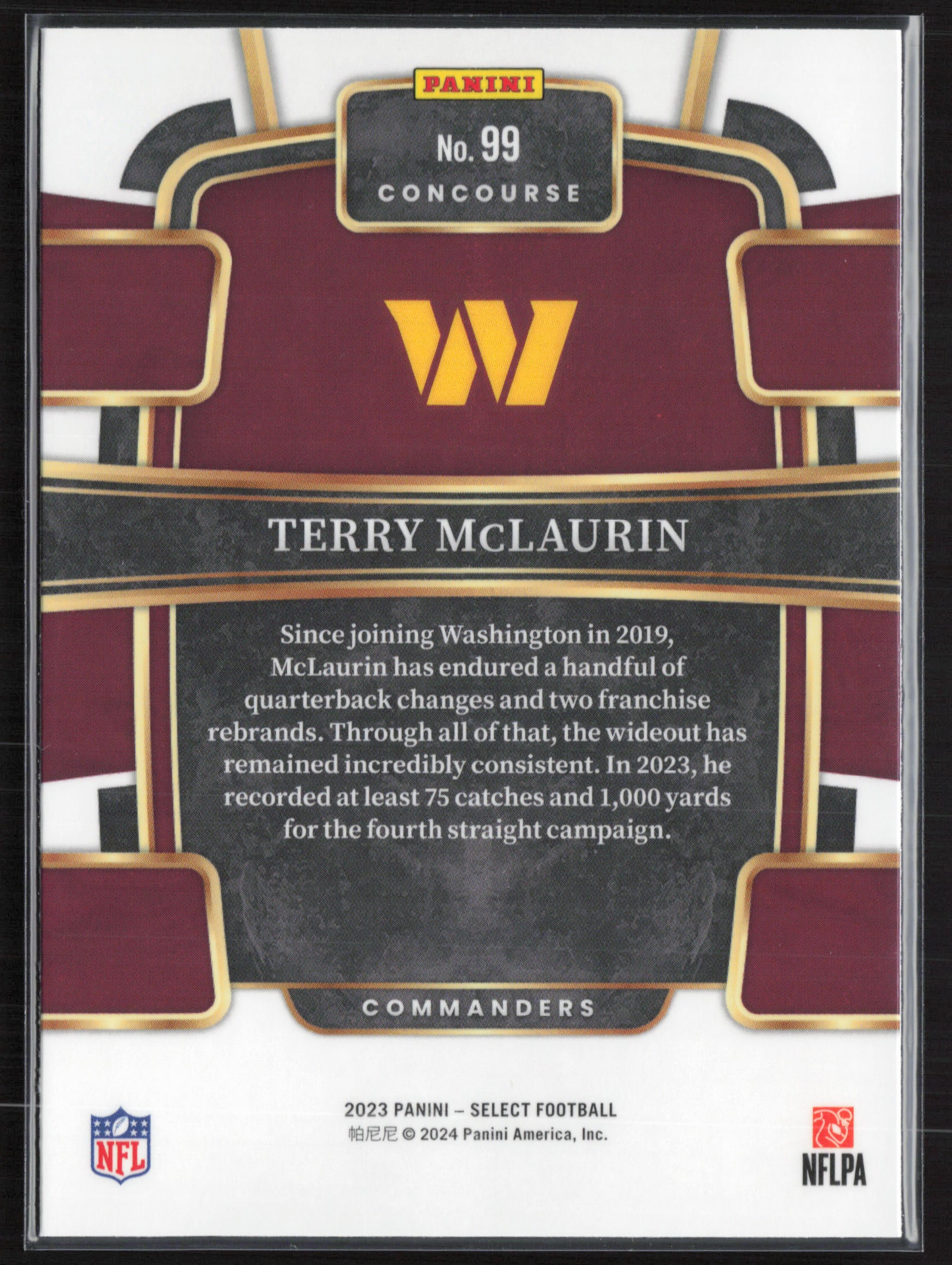 2023 Panini Select #99 Terry McLaurin