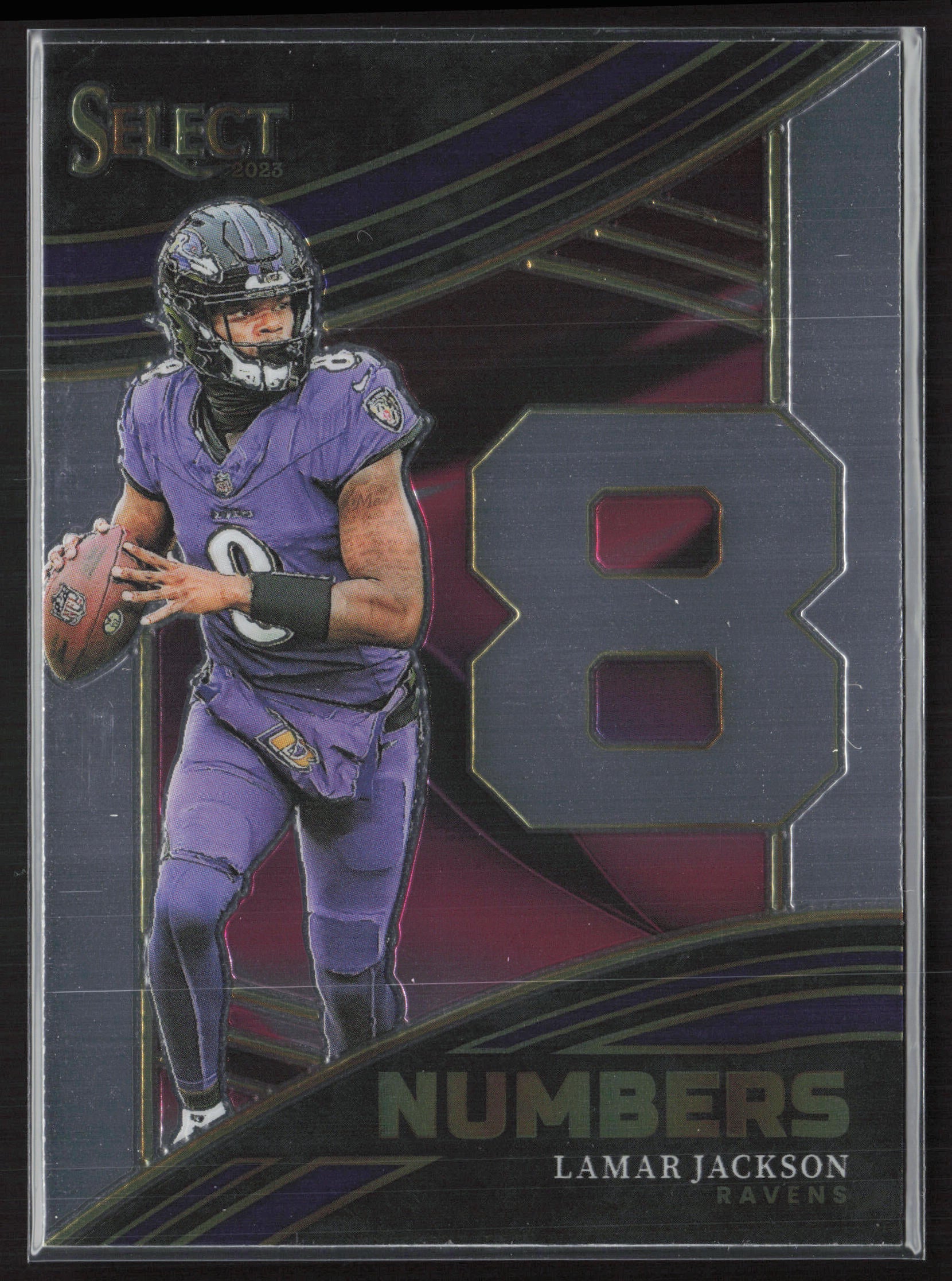 2023 Panini Select #NMB-LJA Lamar Jackson Select Numbers