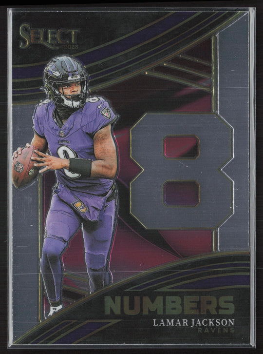 2023 Panini Select #NMB-LJA Lamar Jackson Select Numbers
