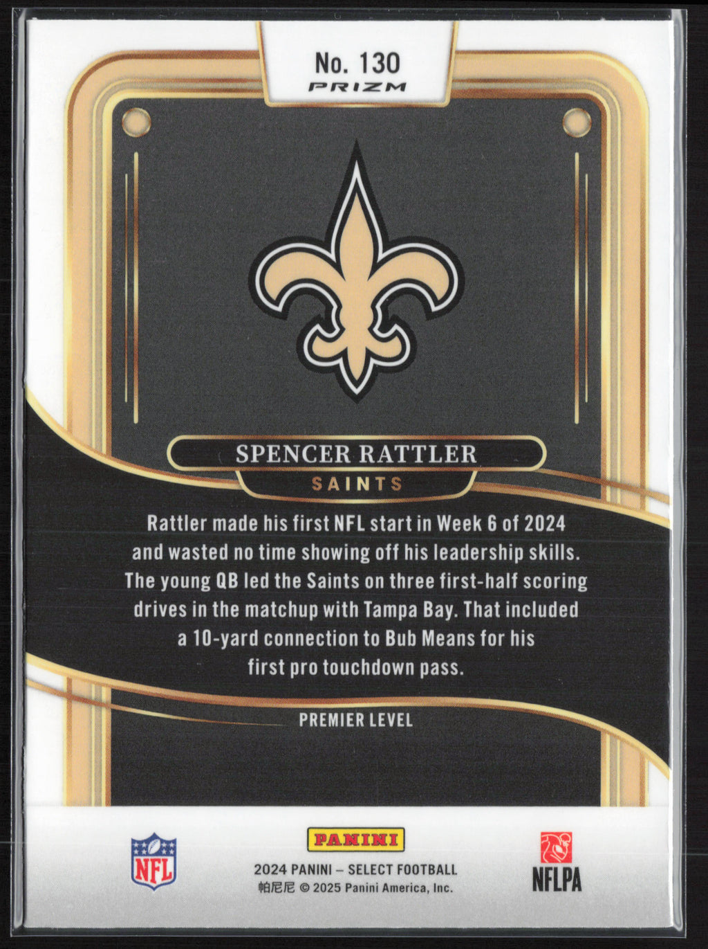 2024 Panini Select #130 Spencer Rattler Black & Green Prizm Shock